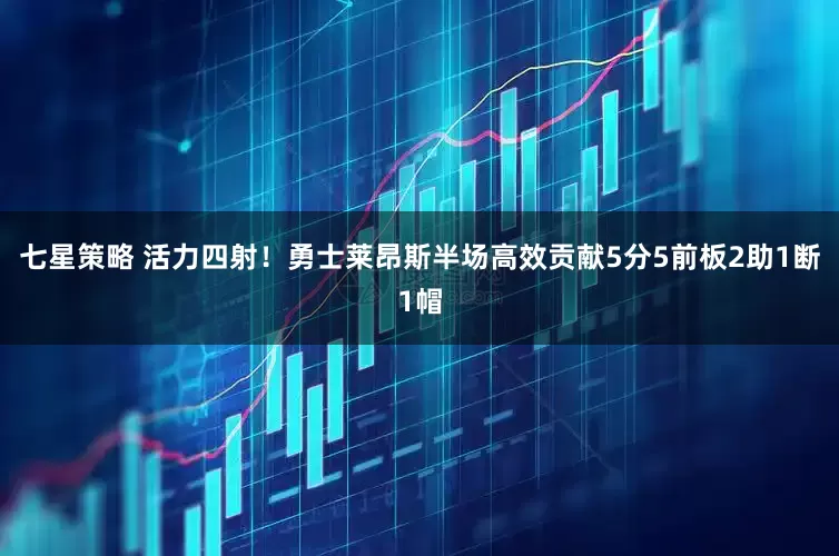 七星策略 活力四射！勇士莱昂斯半场高效贡献5分5前板2助1断1帽